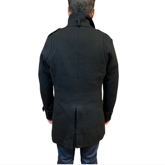 G Star Raw Men’s Military Black Wool Coat - size M - Picture 3 of 16